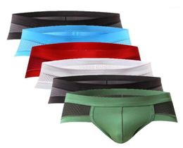 6pcsLot Breathable Men039S Briefs Male Underwear Sexy Mesh Underpants Men Brief Mens Pant For Men Sexy Slip Hombre Pouch Brief5507371