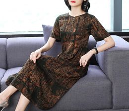 9SQqP Hangzhou silk long spring summer and new fragrant cloud yarn long skirt dress mulberry silk fashionable elegant 2020 dress9480121