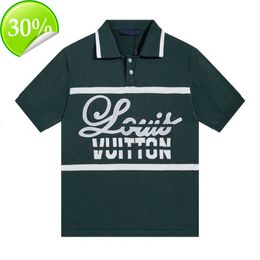 SS24 Show Spring Mens Summer Signature Polo con ricami Vintage Cycling Men Leisure Office Sports Polos Shirt Man Tennis Oversize 1Aagmz