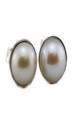 New Authentic 925 Sterling Silver Elegant Beauty Stud Earrings Freshwater Pearl Brincos Earing For Women Birthday Wedding Fashion 9946692