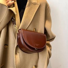 Shoulder Bags Solid Color Flip 2024 Fashion High-quality PU Leather Women Designer Handbag Vintage Small Messenger