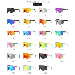 Óculos de sol ao ar livre, copos esportivos polarizados coloridos, óculos de sol de grandes molduras não marcados
