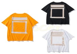 Summer Mens Casual T Shirts Mans High Street Hip Hop Tees Womens Short Sleeve Black White Orange Color Tops Asian Size MXL7821785