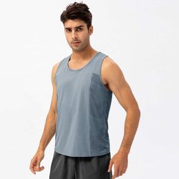 Lu Align In-stock men's net hole outdoor vest Summer Tee Shirts Man Tops