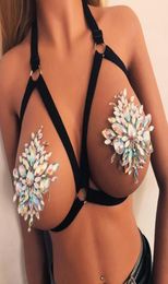 Women Alluring Cage Bra Elastic Cage Bra Strappy Hollow Out Bustier sexy bustier sujetador leather ropa sexy 20194640212