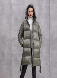 Antiseason long down jacket whom the new European winter 2021 90 white duck downs more hooded jackets Highend design7798161