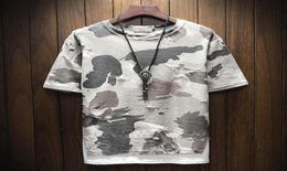 Summer T Shirts Men Tops Fashion Short Sleeve Men Round Neck Cotton Camouflage Shirt T Shirts plus size2403830