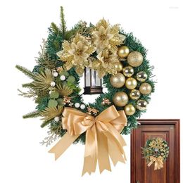 Decorative Flowers Christmas Decorations Indoor Wreath LED Porch Outdoor Wreaths For Front Door Pine Needles Summer