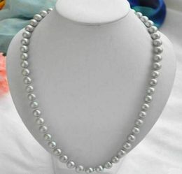 beauul 8-9mm Genuine Natural Gray Akoya Freshwater Pearl Necklace 16-36"1093386