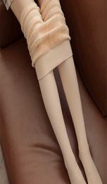 200g Thick Warm Tights For Winter Women Pantyhose Fleece Lined Thermal Stockings Unbreakable Seamless Leggings Girl Black Khaki 218952888