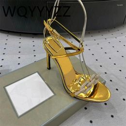 Dress Shoes Pointed Leather Sandals Stylish Sexy Women Party Everyday Solid Heels With Ankle Buckles Luxury