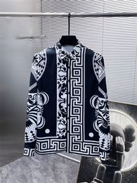 Mens Shirts Top horse Embroidery blouse Long Sleeve Solid Colour Slim Fit Casual Business clothing Long-sleeved shirt Printed shirt z2