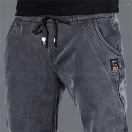 Men's Jeans 2024 Hip Hop Harem Pants Men Loose Joggers Denim Casual Sweatpants Korea Ankle Length Trousers Streetwear Male Clothes
