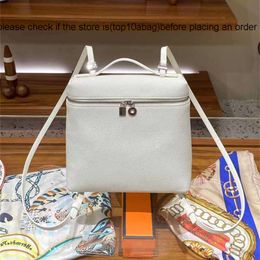 LP bag Loro Piano Bags Designer Cosmetic Evening Bag Lp Cowhide Backpack Lychee Pattern Top Layer Lunch Handbag New Womens Large and Simple Capacity loropina