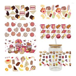 Window Stickers 3D UV DTF Transfers 16oz Cup Wraps Food Bread Biscuit Printed For DIY Glass Ceramic Metal Leather Etc. D10185