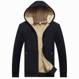 Mens Hoodies Clothing Mens Heavyweight Sherpa Lined Full Zip Fleece Hoodie Cotton Winter Jacket Sweatshirt4402411