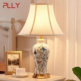 Table Lamps PLLY Modern Ceramic Lights LED Simple Creative Luxury Bedside Desk Lamp For Home Living Room Study Bedroom
