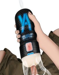 Masturbator for Men Aircraft Cup with Vacuum Stimulator Realistic Vagina Male Sex Toy Adult Goods 18 2110133943845