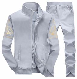 Autumn Mens Sweat Suits Sets Jogger Jackets with Pants Suit Hip Hop Black Grey Designer Tracksuits5372264