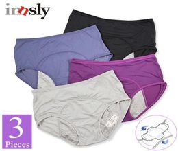 3 PiecesSet Leak Proof Menstrual Panties Physiological Pants Women Underwear Period Cotton Waterproof Briefs Drop5088382