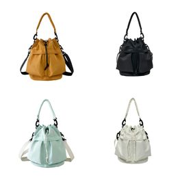 2024 new luxury Designer Single Shoulder Crossbody Fashion Casual Bucket Bags Large Capacity Nylon Handheld Drawstring Bag
