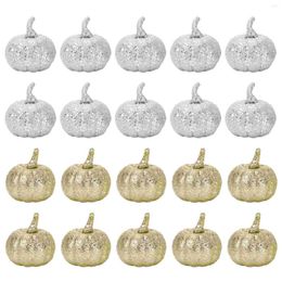 Decorative Flowers 20 Pcs Artificial Pumpkin DIY Small Decor Halloween Decorations Little Plastic Imitation Creative Miniture