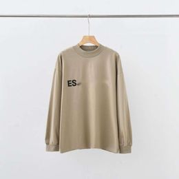 Hoodies Essentialstshirt Autumn New Double Thread Round Neck Long Sleeved Pullover Lettering Men And Women Thin Bottomed Couple Trend