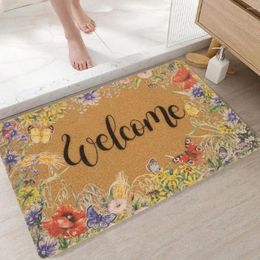 Carpets Home Entrance Rug Highly Absorbent Anti-slip Welcome Mat For Decor Durable Floor With Wear Resistant Backing