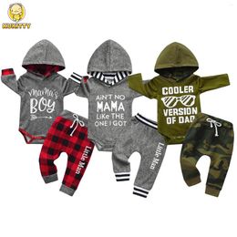 Clothing Sets Born Infant Baby Boys Spring Autumn Clothes Set Cotton Long Sleeve Hooded Romper Bodysuit Top And Pants Toddler Outfit