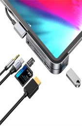 Baseus multifunction USB C Hub Adapter 6 in 1 USB C Hub converter highdefinition PD Charging USB 30 for iPad Pro 20184610023
