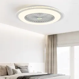 50cm Ceiling Mounted Fan Light Intelligent APP Control Ultra-thin Lamp Bedroom Invisible Minimalist Home