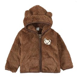 Jackets Kids Children Coat Solid Color Long Sleeved H Zippered Hood Thickened Big Girl Winter Clothes For Toddler Girls