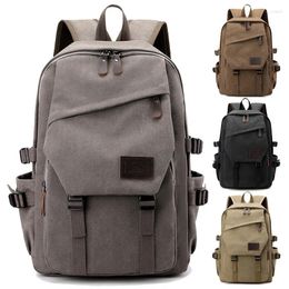 Backpack Men's Backpacks Canvas Laptop For Teenagers Large Casual Man Travel Male School Bags 15.6 Computer Student Rucksack