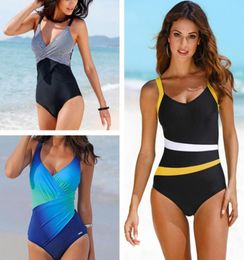 ESSV 2019 One Piece Swimsuit Women Classic Vintage Swimwear Sliming Push Up Bathing Suit Summer Swimming Suit Beachwear XXL Y200618901846