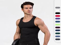 Men Compression Running Vest Workout Training Tight Tank Tops Quick Dry Gym Sleeveless Fitness Big Elastic Shirt Custom 2203161730851