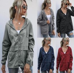 Women039s Zipper Hoodie Lightweight Outdoor Walking Raincoat Casual Running Fitness Sports Yoga Jacket Gym Clothes Quick Dry Co8676721