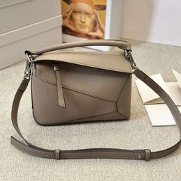 Designer bag Luxury crossbody bag Genuine Leather Handbag Shoulder Bags Puzzle Clutch cowhide Geometry Square messenger bag