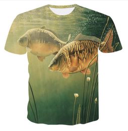 summer style 3D Print Fish Men Short Sleeve T Shirt Fashion Casual Clothing Hip Hop Camisetas Mens Tops Streetwear Tee Shirt Homme2085156