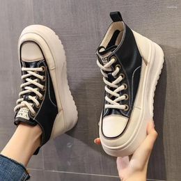 Casual Shoes 2024 Women High-top Platform Wedge Fashion Spring Summer Autumn Chunky Sneakers Breathable Comfortable