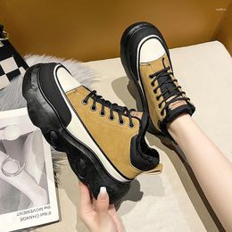 Casual Shoes Ladies High-top Women 2024 Autumn Thick Bottom All-match Single Female Non-slip Fashion Sneakers Luxury