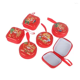 Storage Bags 1pc Chinese Year Candy Tin Box Iron Can Decoration Party Children Gift Sweets