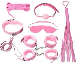 BDSM Bondage Extreme Restraints Housewife 7 In 1 Sex Play Kit Faux Leather Fetish Wrist Ankle Cuffs Sex Toys for Couples GN33230507990506