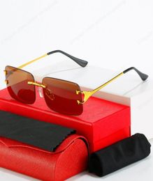 Frameless Designer Mens Sunglasses Fashion Eyewear Outdoor Car Sun Glasses UV400 Goggle For Woman 5 metal frame eyewear lunettes1841025