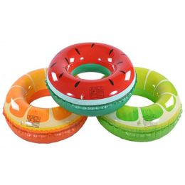 Sand Play Water Fun Watermelon Swimming Ring Inflatable Floating Backyard Swimming Pool Floating Ring Adult and Children Summer Water Sports Outdoor Games Q240517