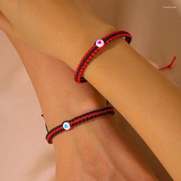 Charm Bracelets HI MAN-Handmade Black Red Colour Creative Braided Bracelet Couples Good Friends Holiday Anniversary Gifts Accessories