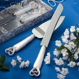 Knives Stainless Steel Wedding Cake Knife And Server Set With Butterfly Heart Handle Party