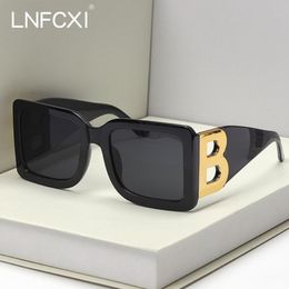 Occhiali da sole 2023 moda sovradimensionata La lettera B Square Trend di lusso Donne uomini retrò retrò Gafas de Solsunglasses 2741