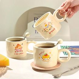 Mugs Ceramic Mug And Cute Animal Cartoon Coffee Cup With Handle Household Water Tea Couple