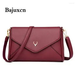 Bag Brand Shoulder Crossbody Bags For Women 2024 Leather Purses And Handbags Luxury Designer Wine Red