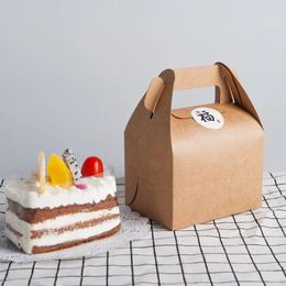 Gift Wrap Large Kraft Paper Box Gifts With Handle Wedding /Candy White Cardboard Cake Black Cupcake For Package 20Pcs